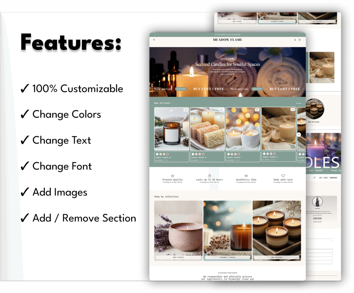 Meadow Flame Branded E-Commerce Shopify  Theme Template - Image 5