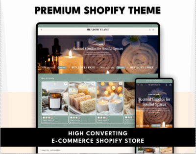 Meadow Flame Branded E-Commerce Shopify  Theme Template