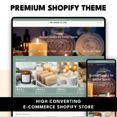 Meadow Flame Branded E-Commerce Shopify  Theme Template