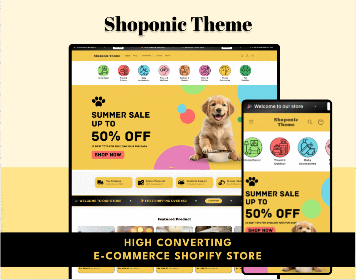 Shoponic Theme | Multi-niche Dropshipping & E-Commerece Theme Template - Image 7